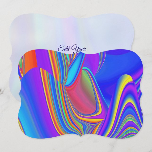 Summerkänsla, Abstrakt 3D Rainbowart Spara Datumet (Fram/baksida)