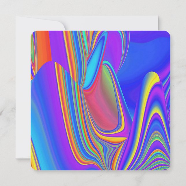 Summerkänsla, Abstrakt 3D Rainbowart Spara Datumet (Framsida)