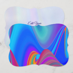 Summerkänsla, Abstrakt 3D Rainbowart Spara Datumet