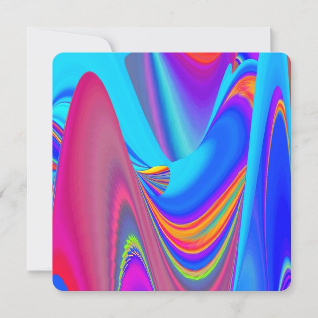 Summerkänsla, Abstrakt 3D Rainbowart Spara Datumet (Framsida)