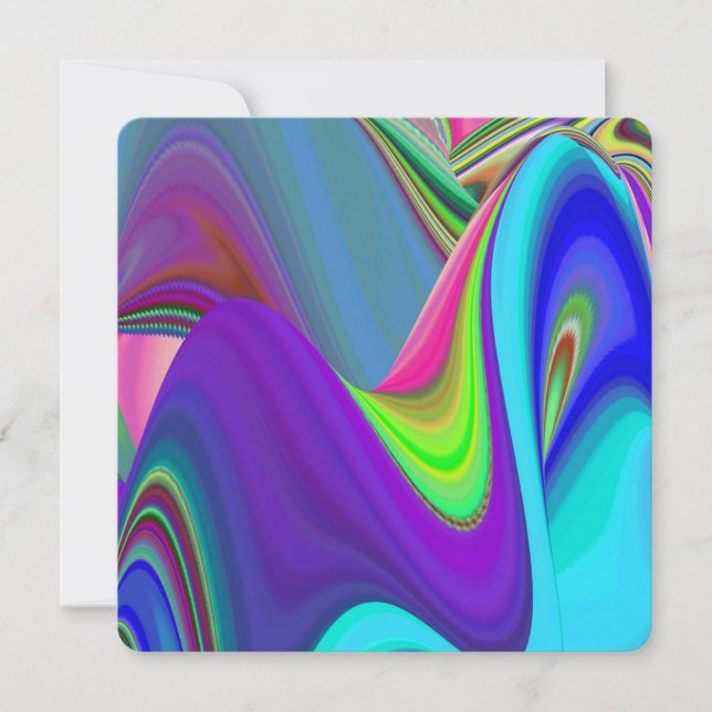 Summerkänsla, Abstrakt 3D Rainbowart Spara Datumet (Framsida)
