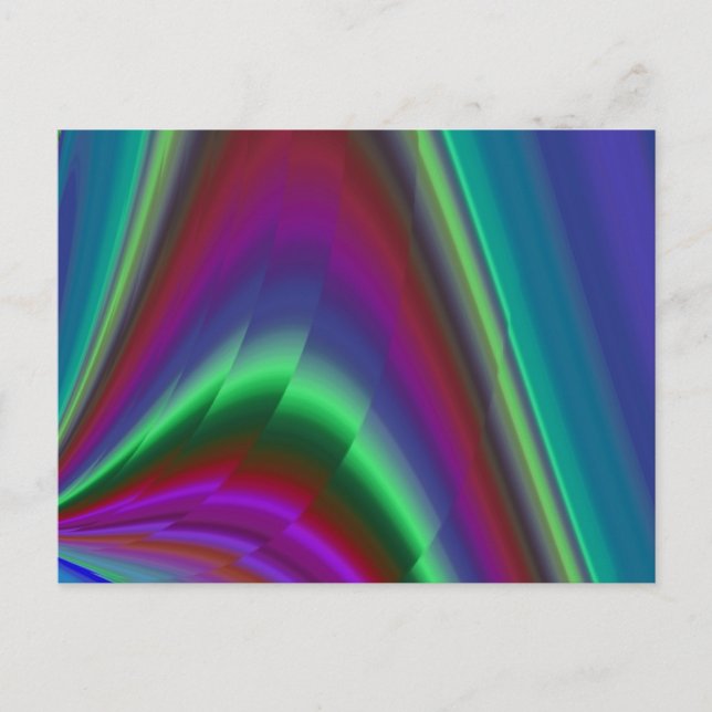 Summerkänsla, Abstrakt 3D Rainbowart Vykort (Framsida)