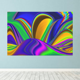 Summerrainbow, Abstrakt 3D Rainbowart Canvastryck