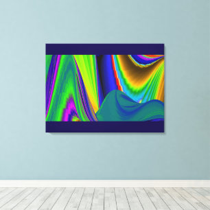 Summerrainbow, Abstrakt 3D Rainbowart Canvastryck