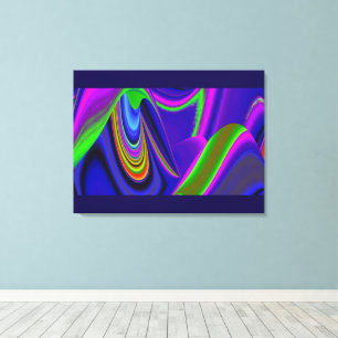Summerrainbow, Abstrakt 3D Rainbowart Canvastryck