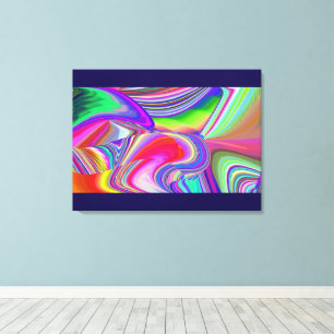 Summerrainbow, Abstrakt 3D Rainbowart Canvastryck