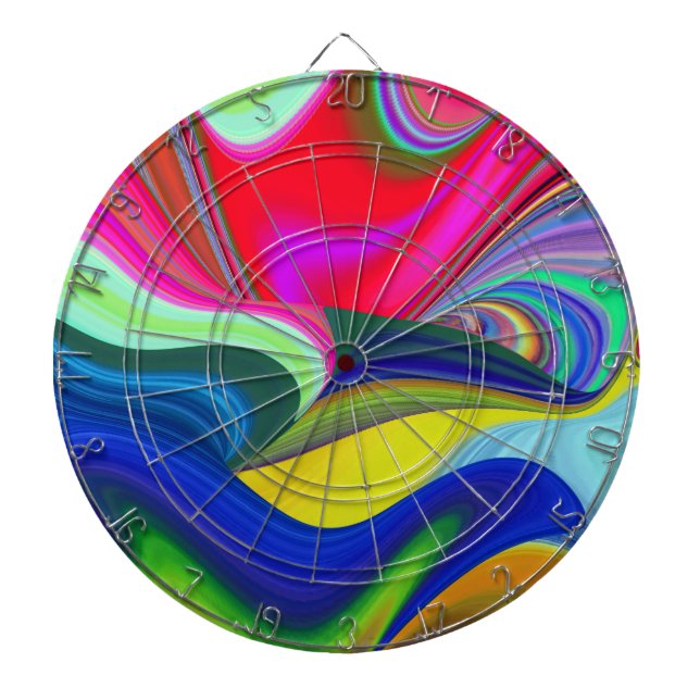 Summerrainbow, Abstrakt 3D Rainbowart Darttavla (Framsidan)