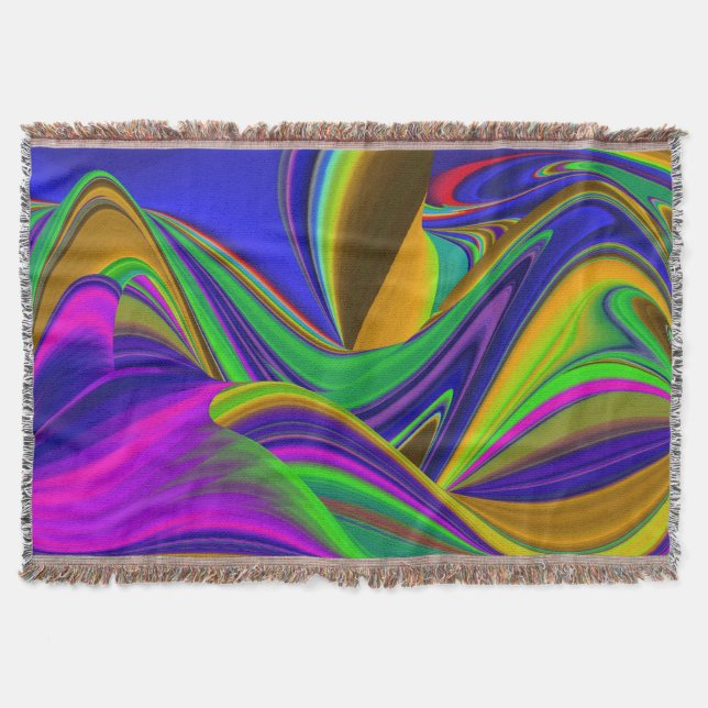 Summerrainbow, Abstrakt 3D Rainbowart Filt (Framsidan)