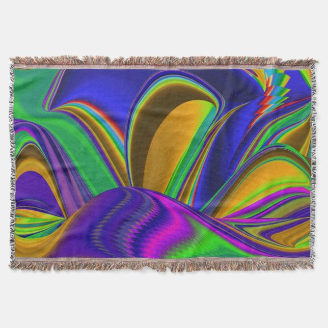 Summerrainbow, Abstrakt 3D Rainbowart Filt (Framsidan)