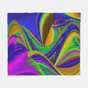 Summerrainbow, Abstrakt 3D Rainbowart Fleecefilt