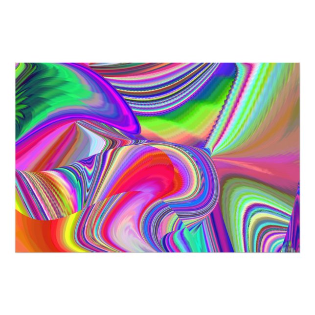 Summerrainbow, Abstrakt 3D Rainbowart Fototryck (Framsidan)