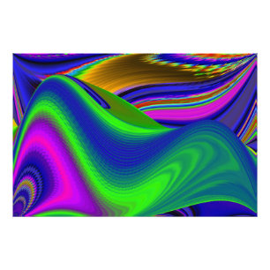 Summerrainbow, Abstrakt 3D Rainbowart Fototryck
