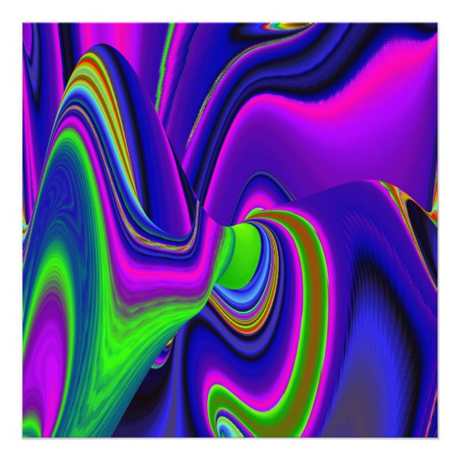 Summerrainbow, Abstrakt 3D Rainbowart Fototryck (Framsidan)