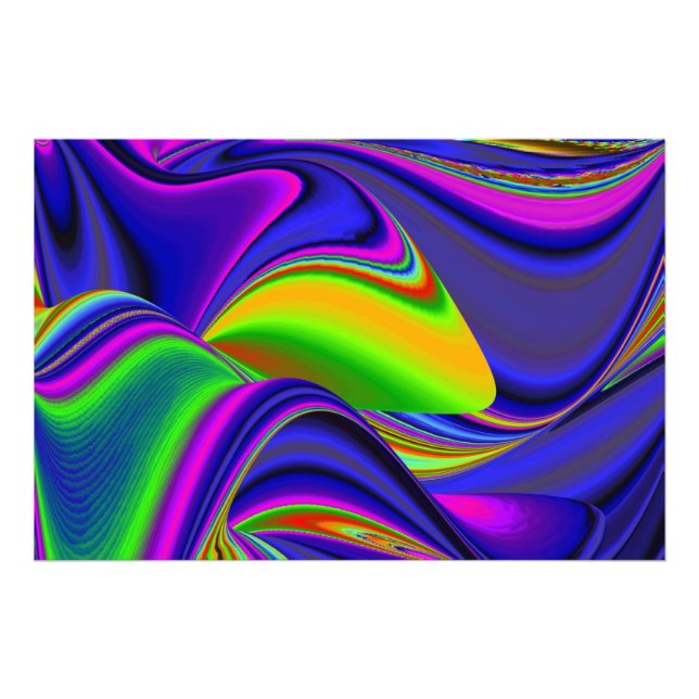 Summerrainbow, Abstrakt 3D Rainbowart Fototryck (Framsidan)