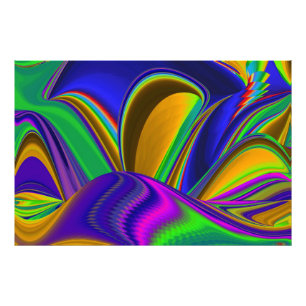 Summerrainbow, Abstrakt 3D Rainbowart Fototryck