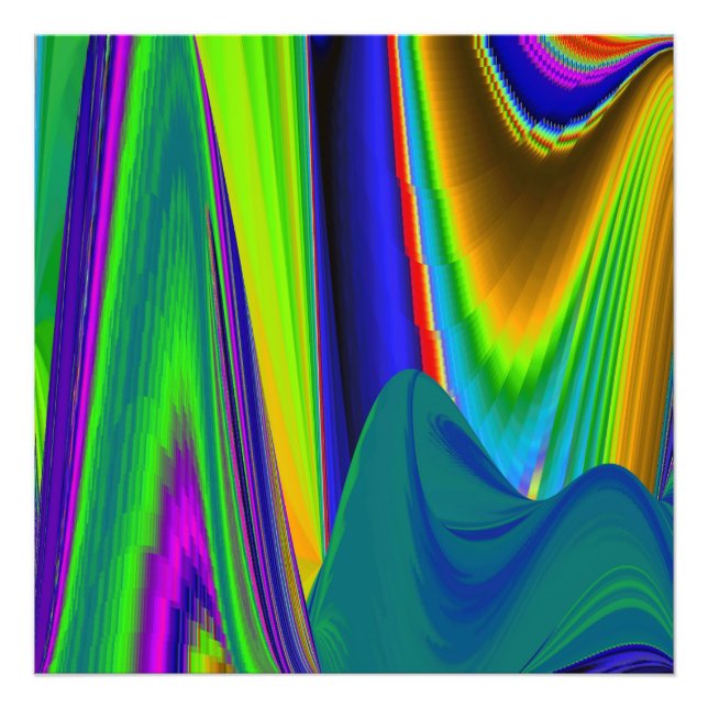 Summerrainbow, Abstrakt 3D Rainbowart Fototryck (Framsidan)