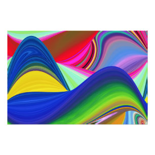 Summerrainbow, Abstrakt 3D Rainbowart Fototryck