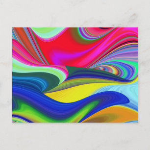 Summerrainbow, Abstrakt 3D Rainbowart Helg Vykort