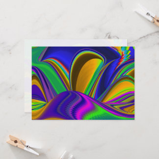 Summerrainbow, Abstrakt 3D Rainbowart Inbjudningar