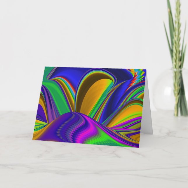 Summerrainbow, Abstrakt 3D Rainbowart Kort (Framsida)