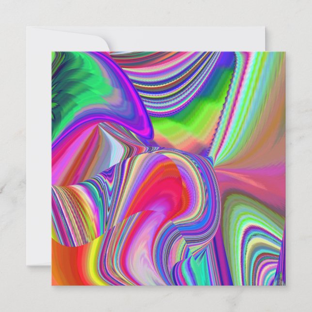 Summerrainbow, Abstrakt 3D Rainbowart Kort (Framsida)
