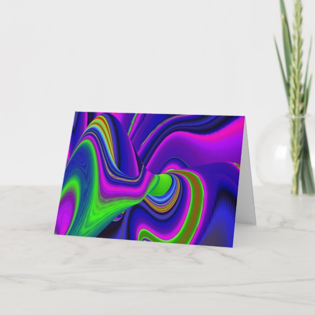 Summerrainbow, Abstrakt 3D Rainbowart Kort (Framsida)