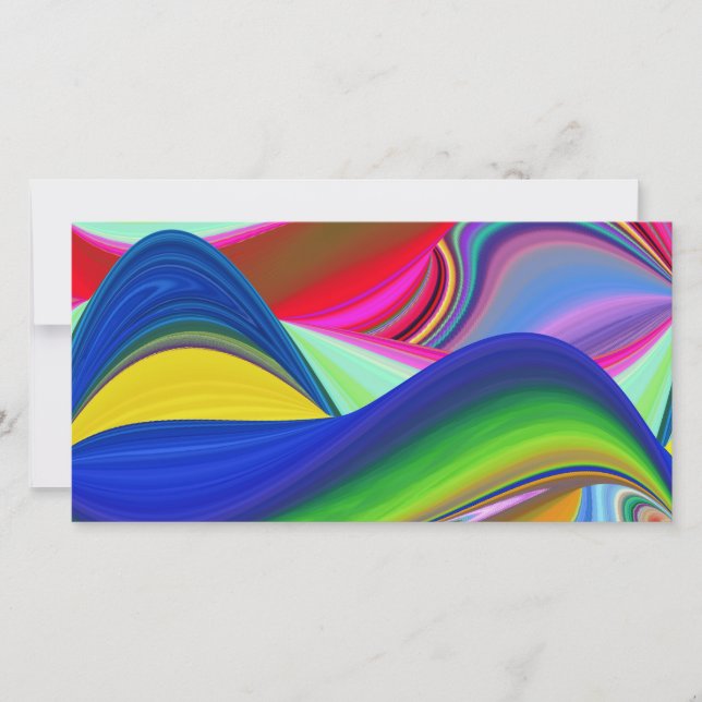 Summerrainbow, Abstrakt 3D Rainbowart Kort (Framsida)