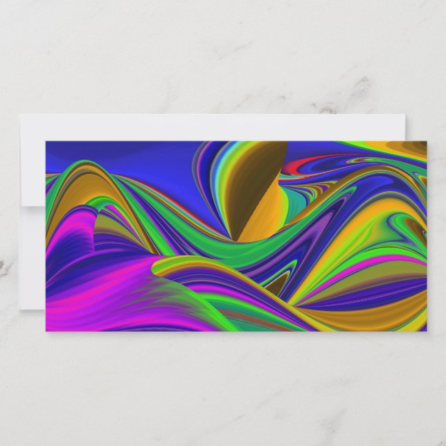 Summerrainbow, Abstrakt 3D Rainbowart Kort (Framsida)