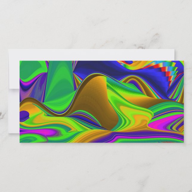 Summerrainbow, Abstrakt 3D Rainbowart Kort (Framsida)