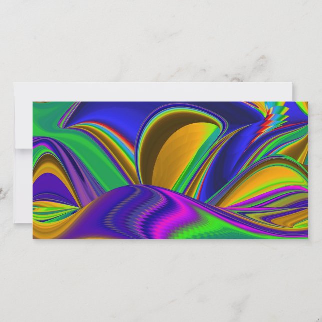 Summerrainbow, Abstrakt 3D Rainbowart Kort (Framsida)