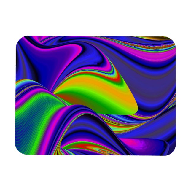 Summerrainbow, Abstrakt 3D Rainbowart Magnet (Horisontell)