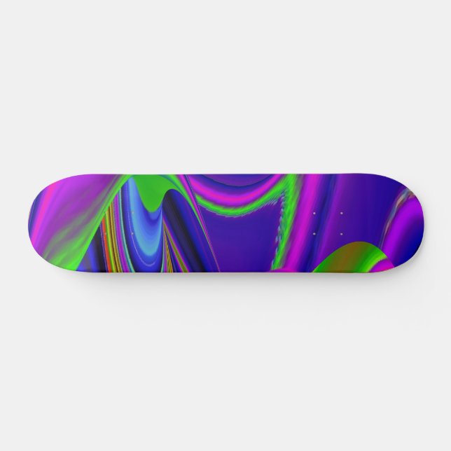 Summerrainbow, Abstrakt 3D Rainbowart Mini Skateboard Bräda 18,5 Cm (Horz)