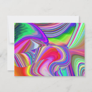 Summerrainbow, Abstrakt 3D Rainbowart Vykort