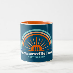 Summersville Lake West Virginia Regnbåge Två-Tonad Mugg