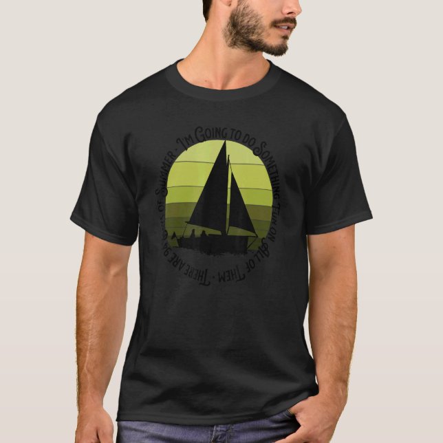 Summertime är Roligt segelbåtar T Shirt (Framsida)