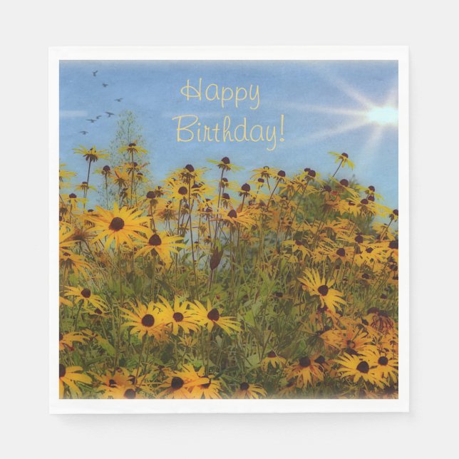Summertime Black-Eyed-Susans Pappersservett (Framsidan)