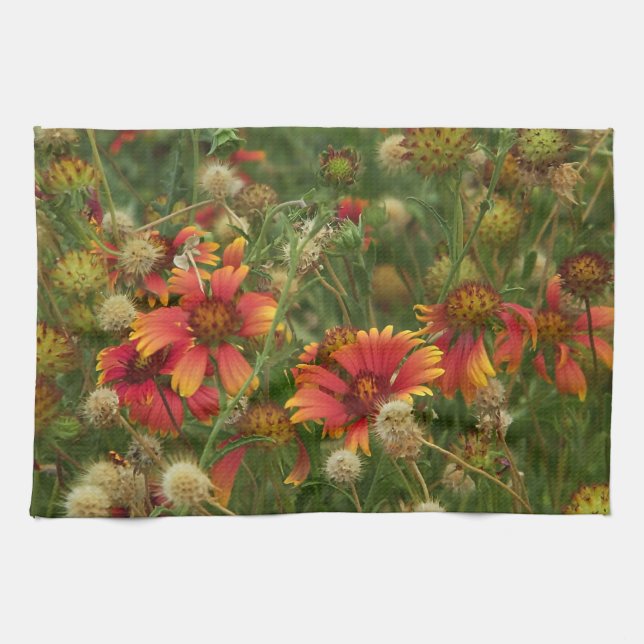 Summertime-Blommigt Kökshandduk (Horisontell)