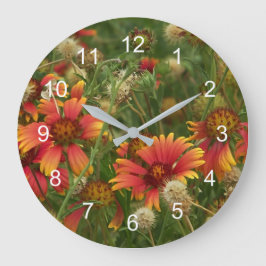 Summertime-Blommigt Stor Klocka