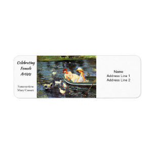 Summertime by Mary Cassatt Return Address Label Returadress Etikett