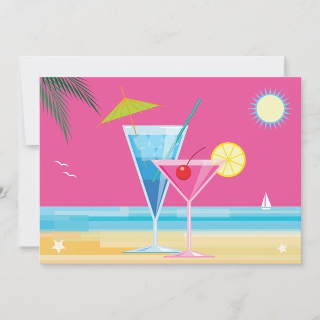 Summertime Couples Shower-inbjudan Inbjudningar (Framsida)