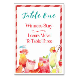 Summertime Drinks Bord Card One Bunco Bordsnummer