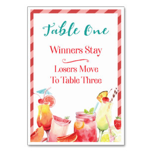 Summertime Drinks Bord Card One Bunco Bordsnummer