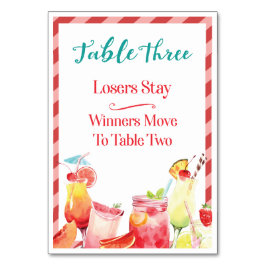 Summertime Drinks Bord Card Three Bunco Bordsnummer