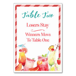 Summertime Drinks Bord Card Two Bunco Bordsnummer