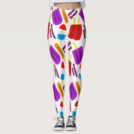 Summertime Frozen Treat Pub Mönster Leggings