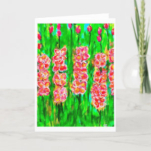 Summertime Gladiolus Note Card Inbjudan