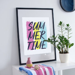 Summertime-grafik. Poster