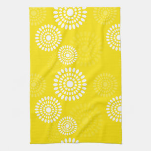 Summertime gula blommor Towel Kökshandduk