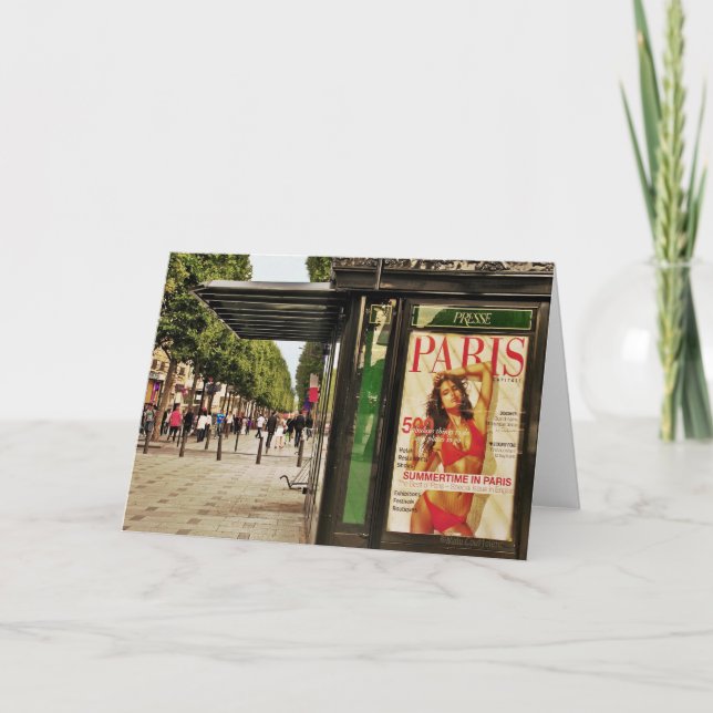 Summertime in Paris Greeting Card Kort (Framsida)