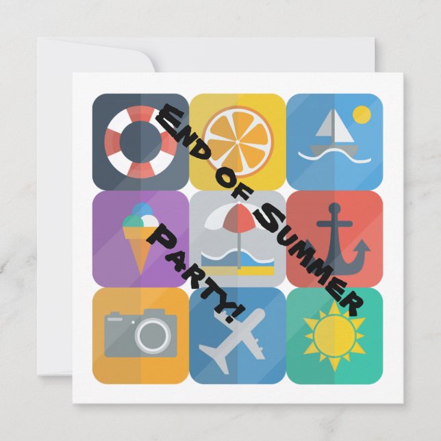 Summertime-inbjudan Inbjudningar (Framsida)